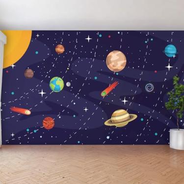Imagem de Papel de Parede Quarto Infantil Espaço Sistema Solar 12m²