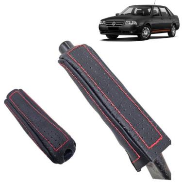 Imagem de Revestimento Couro Alavanca Freio De Mão Ondulado Santana 1998 À 2006 