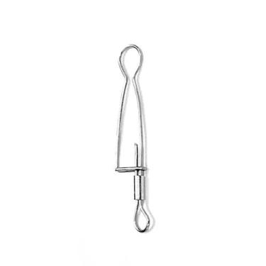 Imagem de 10 Presilhas Reforçadas/Snap/Grampo em inox p/pesca espada 5 cm n 2 - 