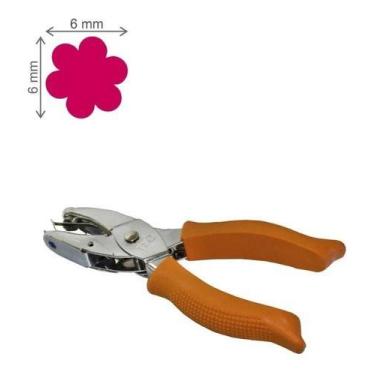 Imagem de Furador Alicate Scrapbook Papel E Eva - Flor 6mm Toke E Crie Cor Laran