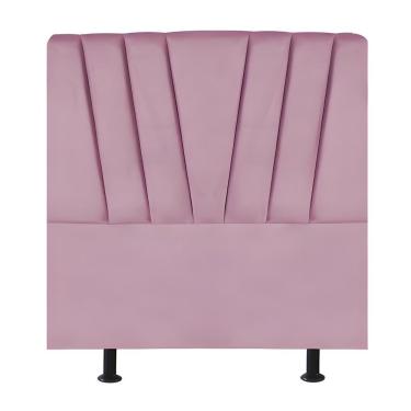 Imagem de Cabeceira Solteiro Cama Box Estofada 100 Cm Antonella Suede rosa
