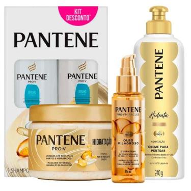 Imagem de Kit Pantene Brilho Extremo Shampoo 400ml + Condicionador 175ml + Creme
