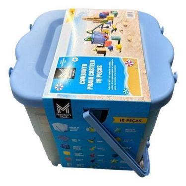 Imagem de Kit Balde De Praia Brinquedo Infantil 18 Peças Plástico - Member's Mar