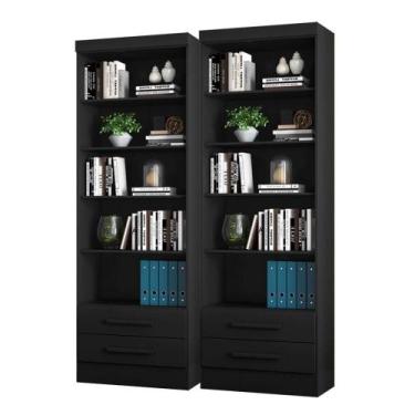 Imagem de Kit 02 Livreiros Lakewood Preto Fosco - CASA H