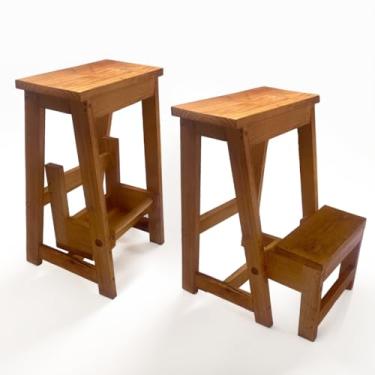 Imagem de Banqueta Reversível Madeira Multifuncional Dobrável