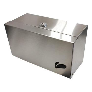 Imagem de Mini Toalheiro Parede Biovis Quadra Escovado Inox 250 Toalhas