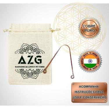 Imagem de Raspador  Higienizador de Língua de Cobre Ayurvédico 9cm - Fluir Infin