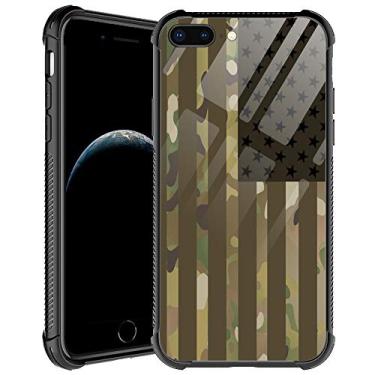 Imagem de Capa para iPhone SE 2020, Capa para iPhone 7 Green Camouflage com bandeira dos EUA, capa para meninos e iPhone 7, capa com design de TPU macio à prova de choque, antiarranhões, para Apple iPhone 7/8/SE 2 4,7 polegadas, bandeira verde camuflada dos EUA