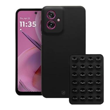 Imagem de Gshield Capa Case Capinha Silicon Veloz + Ventosa (preto, Motorola Moto G55)