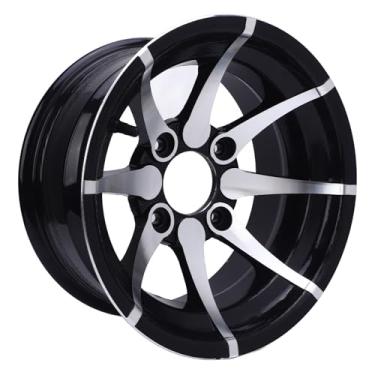 Imagem de Asixxsix Rima de Roda ATV de 12 Polegadas, Roda Universal de Liga de Alumínio de Alta Resistência para ATVs Go Karts Quad Bikes Golfs Carts, Com Textura de Metal Elegante
