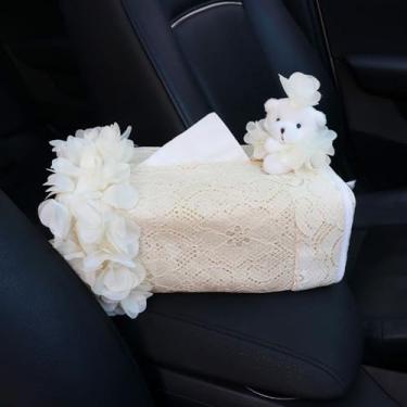 Imagem de Bolsa de lenços de bolso porta-lenços reutilizável bolsa de viagem tecido com zíper fechado tamanho pequeno decoração de urso de renda para mulheres ou meninas (10)