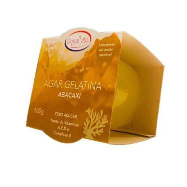 Imagem de Gelatina Vegana Sabor Abacaxi Dolce Vita 100g - Linea