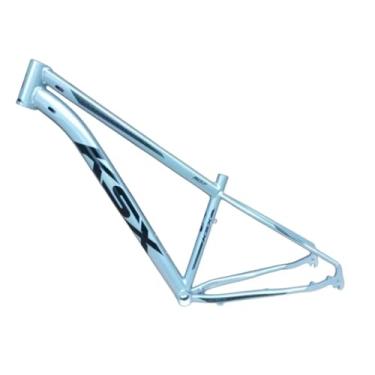 Imagem de Quadro KSX 100% Alumínio Liga 6061 Aro 29 Bicicleta Mountain Bike Cabeamento Interno Com Gancheira (PRATA CROMO (ADS PRETO), 19)