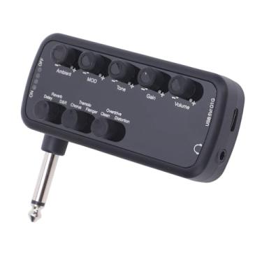 Imagem de AYNEFY Amplificador de Fone de Ouvido de Guitarra Elétrica Recarregável Com Várias Opções de Modulação de Som para Expressão Criativa, para Guitarristas, Bateria Embutida