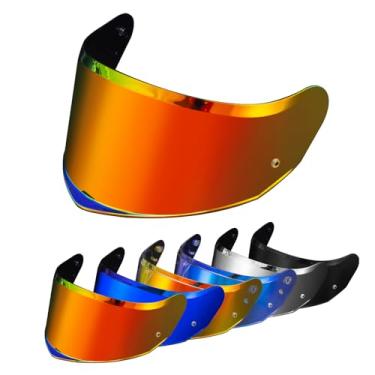 Imagem de PSLER Viseira Stream II - Capacete Stream II Viseira matizada FF808 Pinlock-Ready Face Shield Substituição para Stream II FF808, Vermelho Dourado
