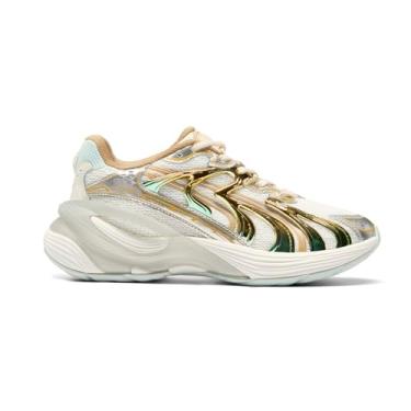 Imagem de PUMA Tênis feminino Inverse, Branco quente/ouro Archive, 37