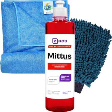 Imagem de Kit Mittus Lava Autos Concentrado Shampoo Zacs Luva Pano Secagem