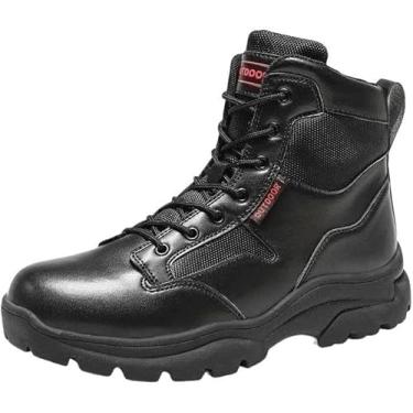 Imagem de Botas Táticas Duráveis Ao Ar Livre Para Homens, Botas De Combate Respiráveis Para Homens, Botas Militares Antiderrapantes Para Homens, Caça Ao Montanhismo, Black, 7 UK