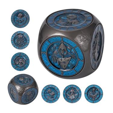 Imagem de IUSTIDIE 7-in-1 Spinner Dice Set – Unique Metal D&D Dice Set with Goblin and Monster Designs for Dungeons & Dragons, TTRPG Gifts