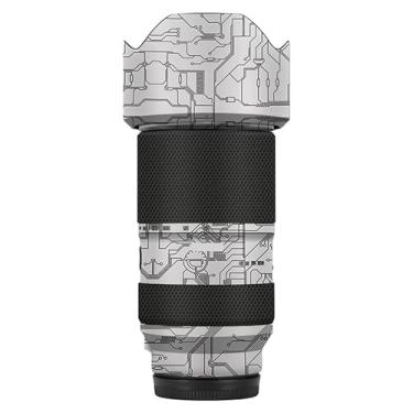 Imagem de Adesivo de câmera antiarranhões com tampa de lente película protetora decalque protetor corporal para Tamron 50-300 mm F4.5-6.3 adequado para Sony Mount 50 300 (branco circuito)
