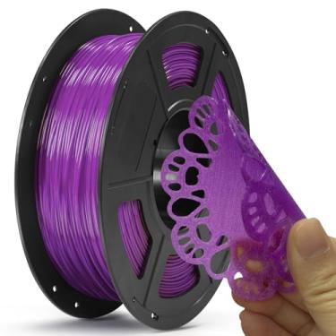 Imagem de ANYCUBIC Filamento Tpu 1,75 Mm, Macio E Flexível Para Impressora 3D 95A, Precisão Dimensional De +/- 0,02 Impressão Com A Maioria Das Impressoras Fdm, Carretel 1 Kg, Roxo Transparente