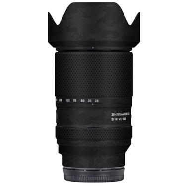 Imagem de Adesivo de lente de câmera antiarranhões para Tamron 28-300mm F4-7.1 adequado para Sony Mount Coat Wrap película protetora película protetora capa 28-300 F4-7.1 (Knight Black)
