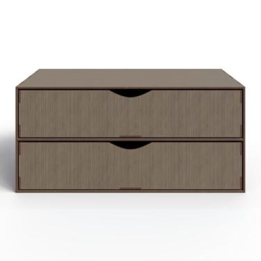 Imagem de Gaveteiro Organizador de Mesa em MDF Para Escritorio Moderno(Tabaco 2 Gavetas)