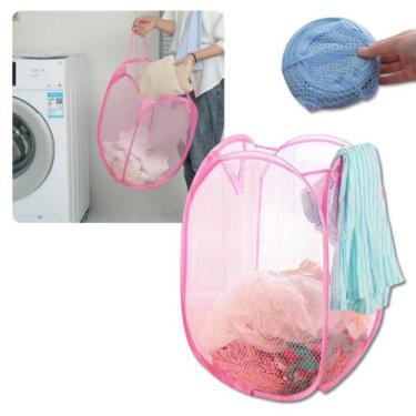 Imagem de Cesto Organizador Dobrável Multiuso 70x40cm Armazenamento de Roupas Br