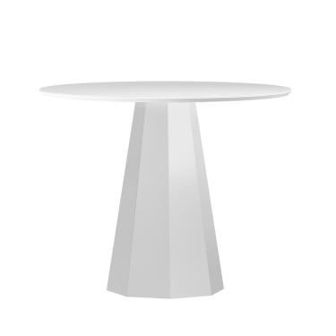 Imagem de Mesa Redonda 4 lugares Com Vidro de 100cm  Sem Cadeiras Isis - New Ceval