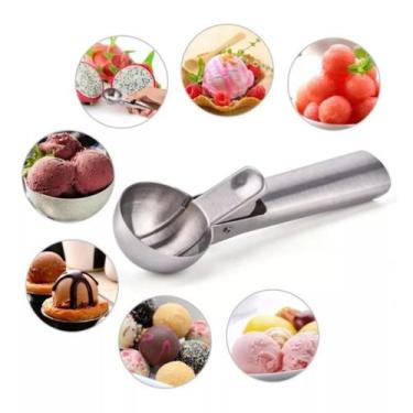 Imagem de Pegador de Sorvete Açaí Bola Em Inox Colher com Ejetor - Magalu - Matr