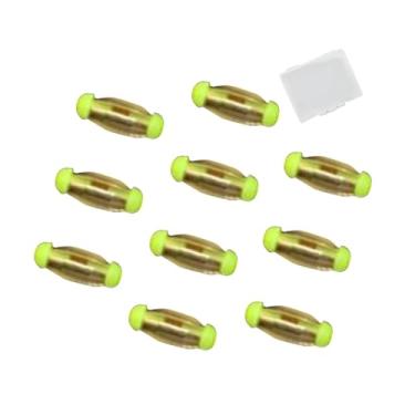 Imagem de menolana Chumbadas de pesca, pesos de pesca, acessório de equipamento com caixa, chumbadas de peso de cobre removíveis para pesca em água salgada, 4B 10 peças