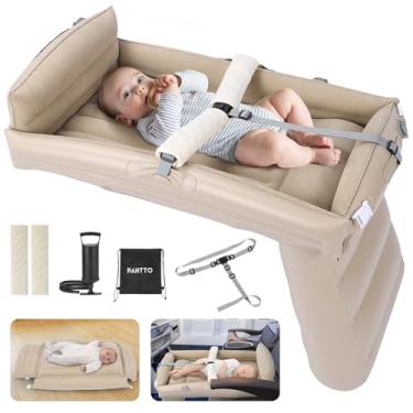 Imagem de PAHTTO Cama de avião infantil, extensor inflável de assento de avião para crianças, cama de viagem para voo com bomba de mão, itens essenciais de viagem para crianças pequenas