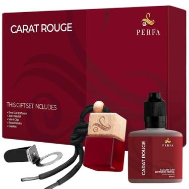 Imagem de Conjunto de presente de purificadores de ar para carro Carat Rouge | Aromatizador de ar de carro inspirado em perfume de luxo para mulheres | Aromas de carro fortes e sofisticados para mulheres |