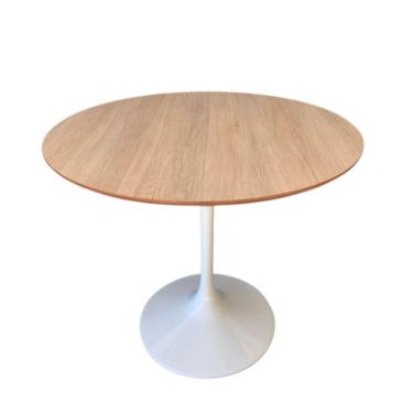 Imagem de Mesa De Jantar Tulipa Saarinen Redonda 90cm Base Branca Tampo Jade