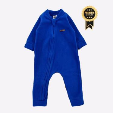 Imagem de Macacão térmico soft Liso Bebê Zíper Inverno Baby - Fofotinhos, Marinh