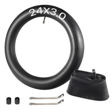 Imagem de Relibupdater Câmara de Ar para Bicicleta 24X3.0, Câmaras de Ar para Pneus Largos de 24" com Válvula Schrader de 32 Mm Compatíveis com Bicicleta Elétrica/Mountain Bike 24 X 2,5 24 X 2,6 24 X 2,8 24 X 3