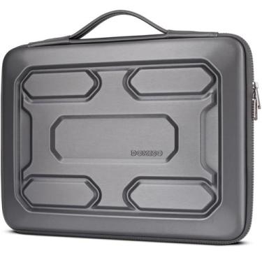 Imagem de Bolsa para laptop DOMISO 15,6" com alça impermeável cinza escuro