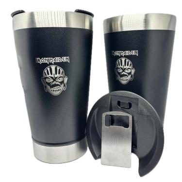 Imagem de Kit 2 Copos Iron Maiden 500Ml Térmico + Tampa + Abridor