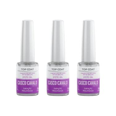 Imagem de Casco De Cavalo Trop Care Efeito Gel Top Coat 8Ml -Kit C/3Un