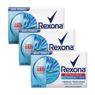Imagem de Kit 3 Sabonete Rexona Antibacterial Limpeza Profunda 84g - Unilever Br