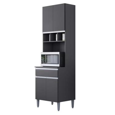 Imagem de Paneleiro Torre Quente 4 Portas com Adega Débora Cinza - Pallazio