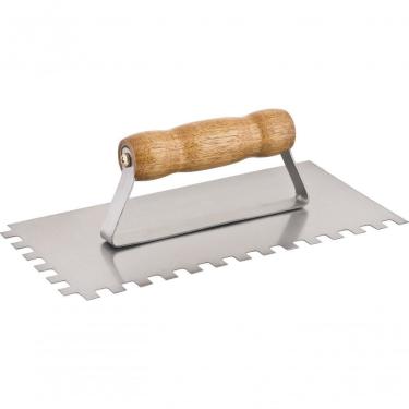 Imagem de Desempenadeira Aço Dentada 12,0x25,5cm Cabo Madeira Fechado