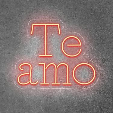 Imagem de Painel Neon Te amo Personalizado Decoração Romantica - letreiro de led