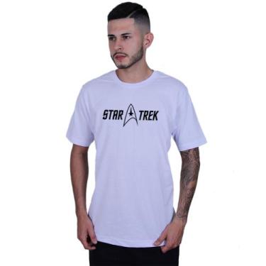 Imagem de Camiseta Unissex Star Trek Jornada Estrelas - Lafre, Branco, G