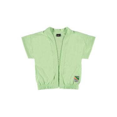 Imagem de Kimono Oversize Juvenil em Moletom Gloss, Verde, 6