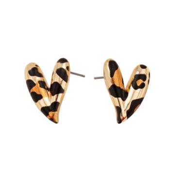 Imagem de Brincos pequenos e fofos de coração para mulheres, banhado a ouro, prata, doce, coração, cartilagem, tragus, piercing chique para dia dos namorados, joia para esposa e mãe, Medium, Metal, Sem pedra