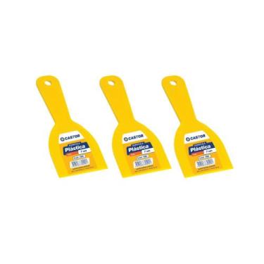 Imagem de Kit 3 Espátulas Lisas 7cm Multiuso de Plástico - Castor