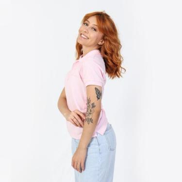 Imagem de Camiste Gola Polo Feminina Para Uniforme - trajano Store, Rosa bebe, G