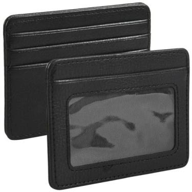 Imagem de Carteira unissex slim porta cartão cnh couro elegante fina pequena - S