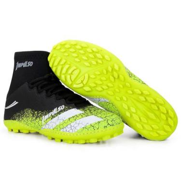 Imagem de chuteira society - impulso, Preto amarelo, 36